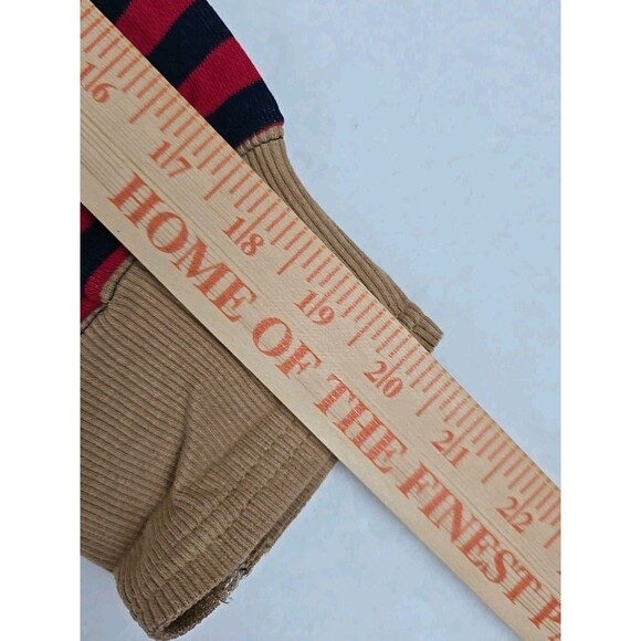 Merokeety Women Pullover Sweatshirt Large Red And Blue Stripe Relaxed Fit V-Neck - Picture 8 of 8